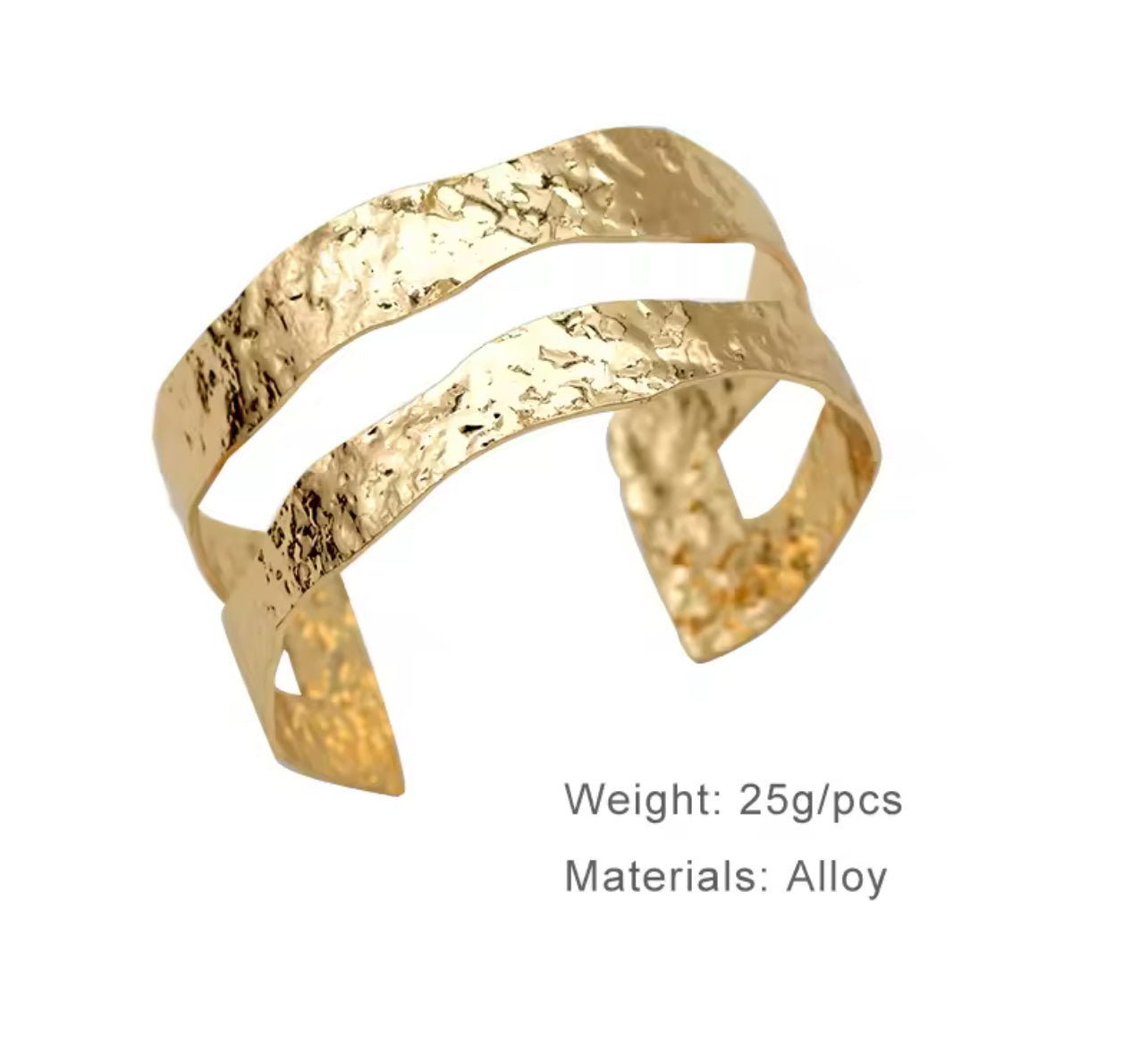 Golden Ripple Cuff