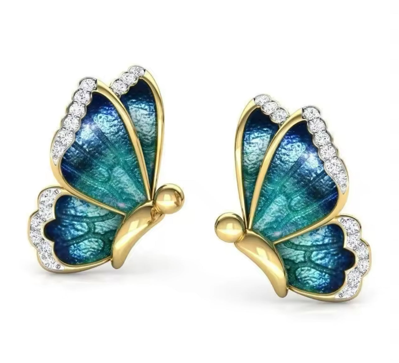 Blue Butterfly studs
