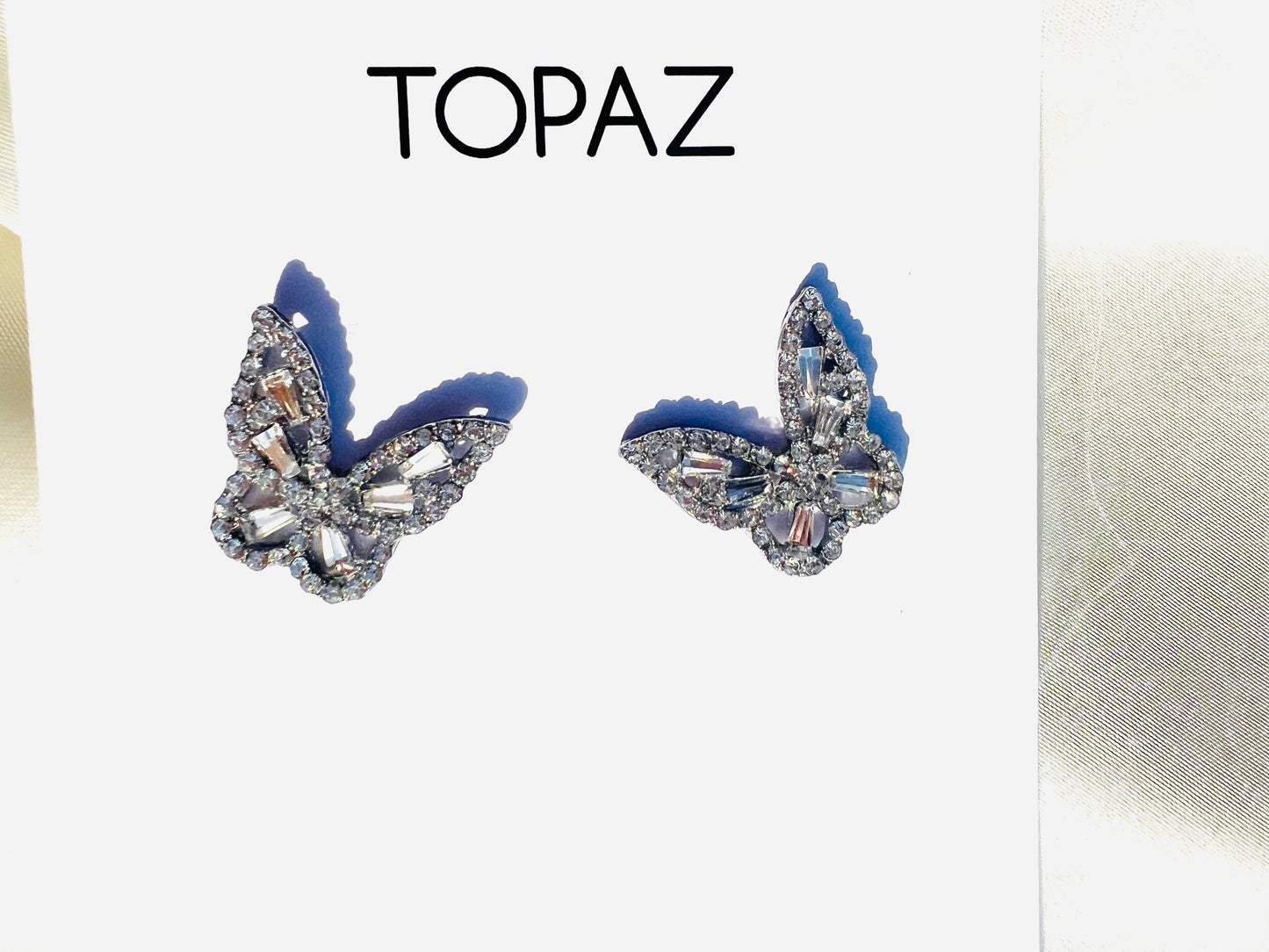 Butterly crystal Studs - S