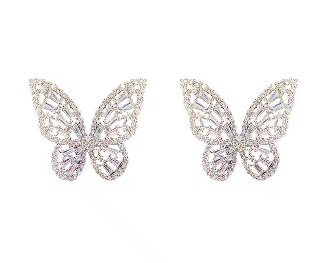 Butterfly crsytal studs