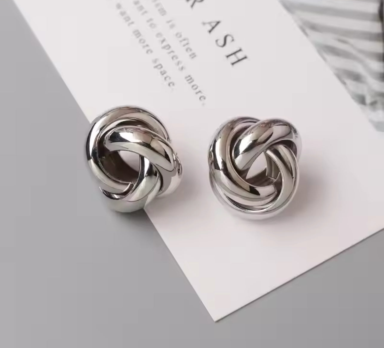 Silver Knot Studs