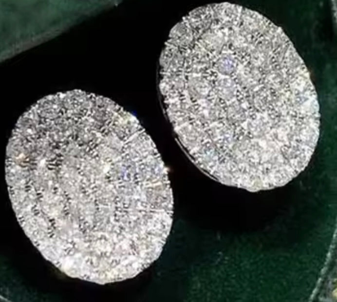 Classic Oval Diamond Studs