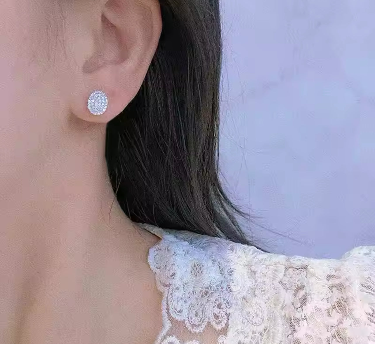Classic Oval Diamond Studs