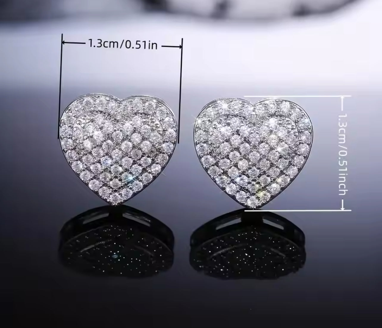 Radiant Heart Diamond Studs