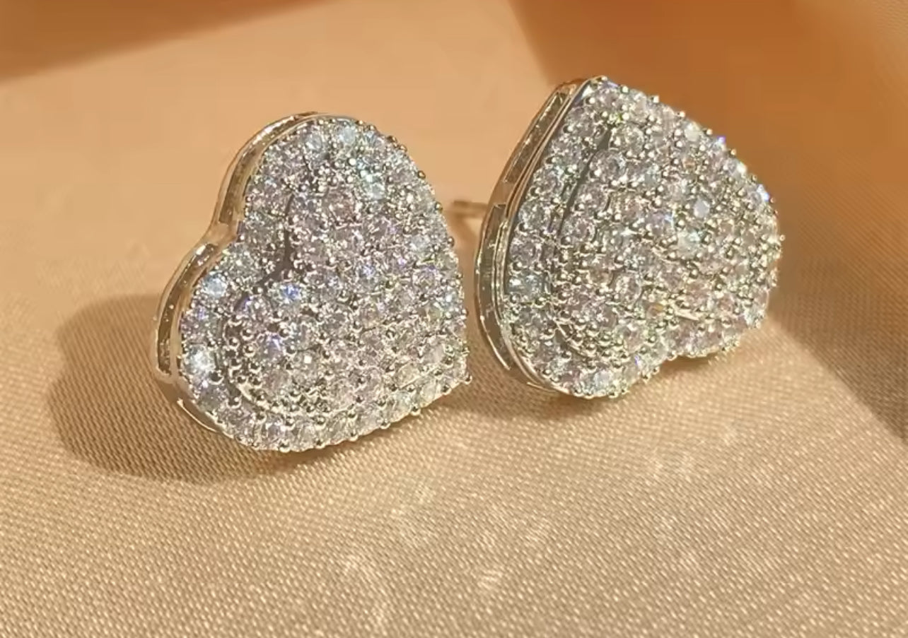 Radiant Heart Diamond Studs