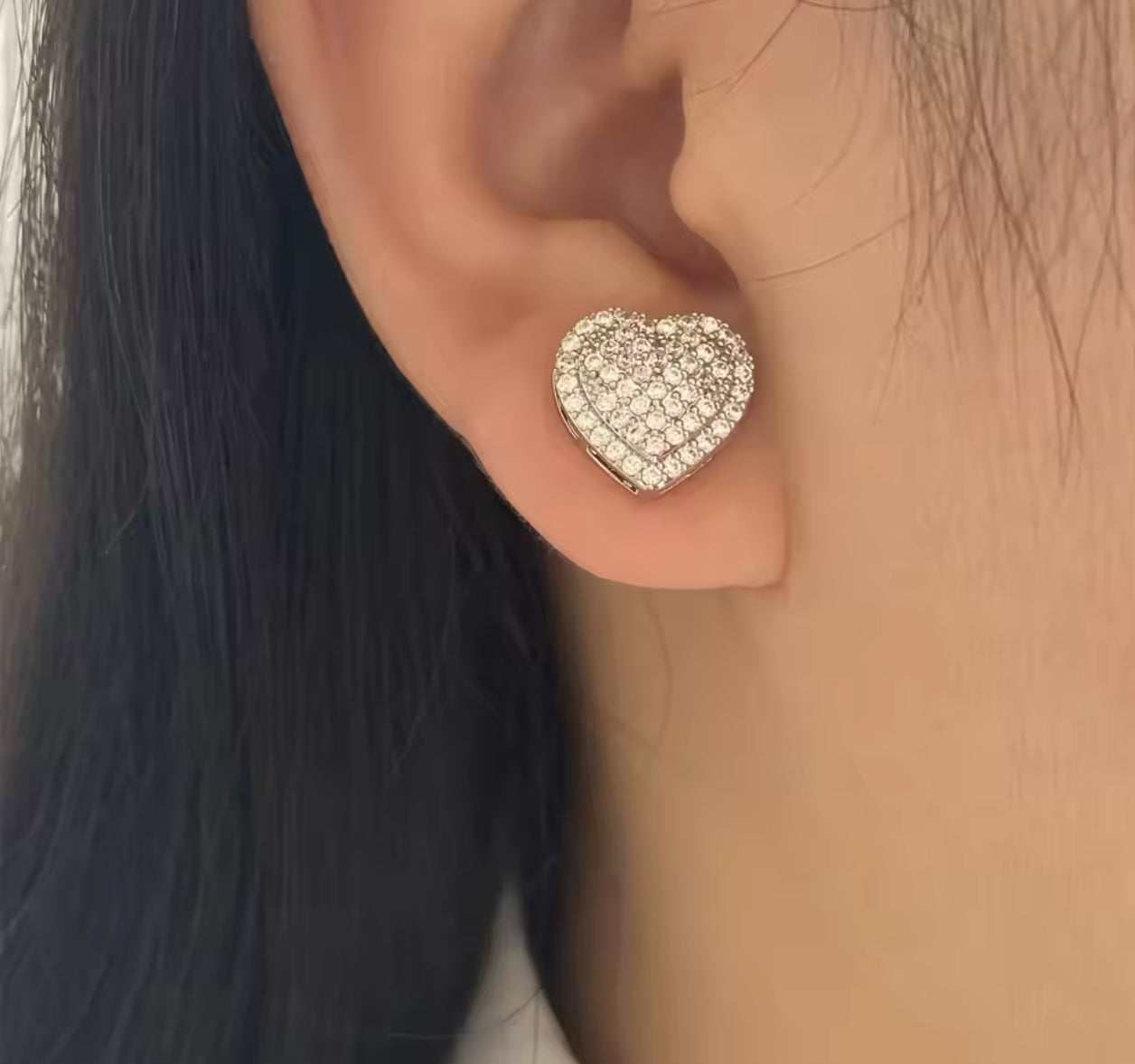 Radiant Heart Diamond Studs