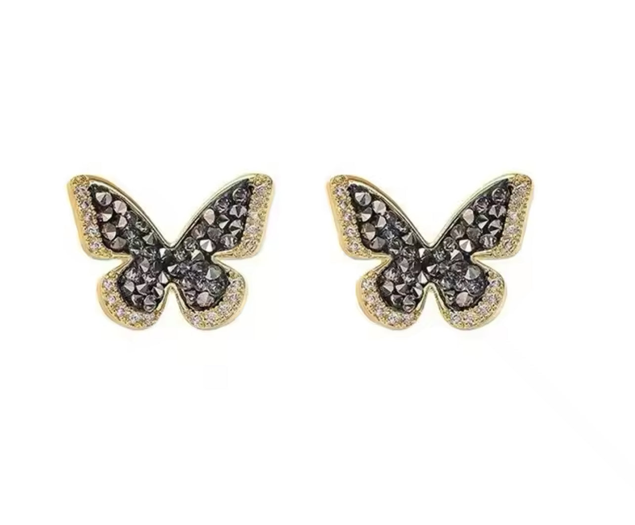 Midnight Butterfly Studs
