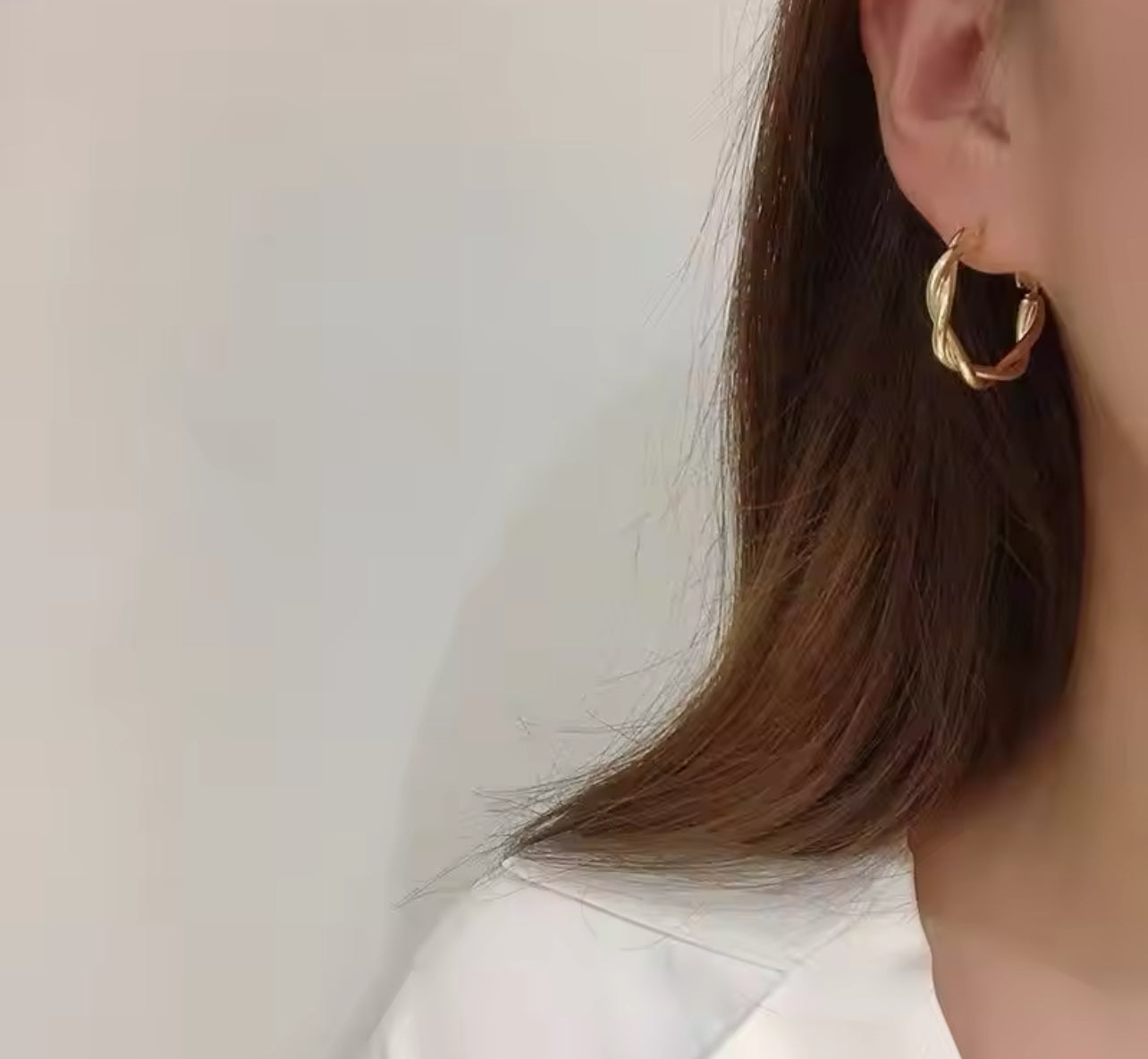 Twisted Elegance Gold Hoops
