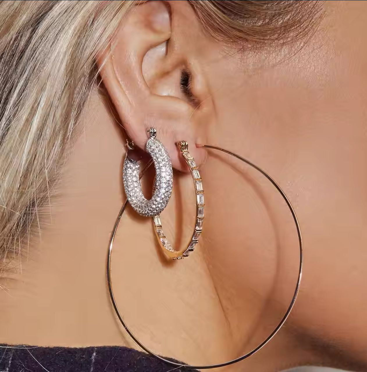 Glam Sparkle Hoops