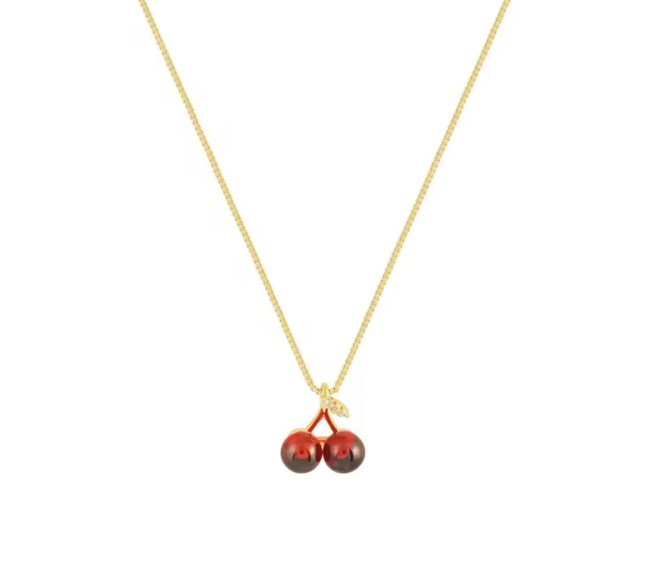 Ruby Cherry Necklace