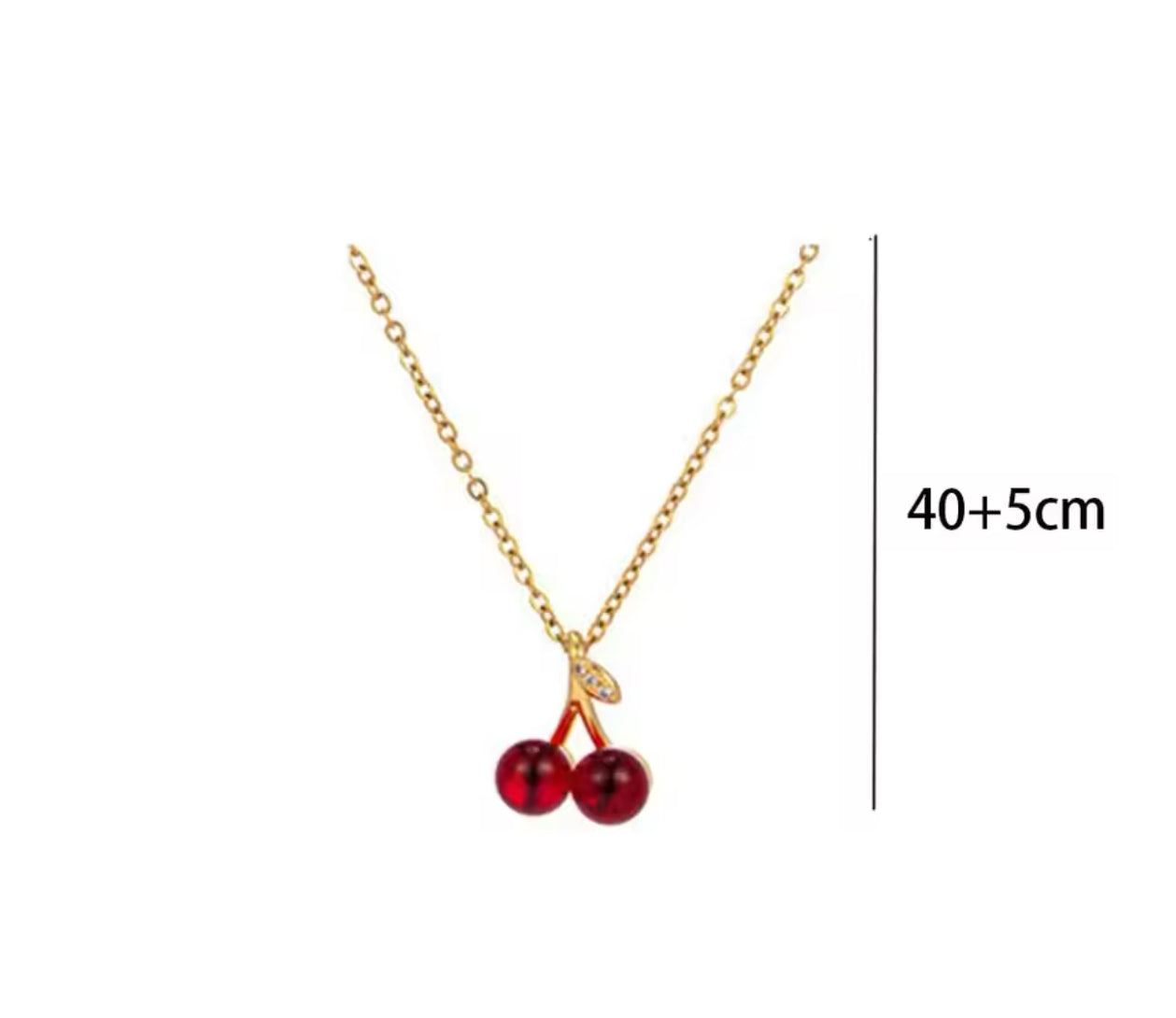 Ruby Cherry Necklace