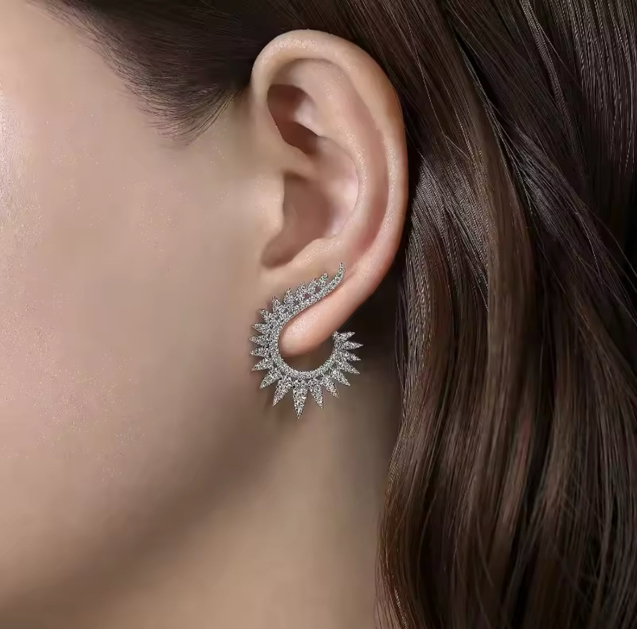 Marquise Diamond-Embellished Hoops