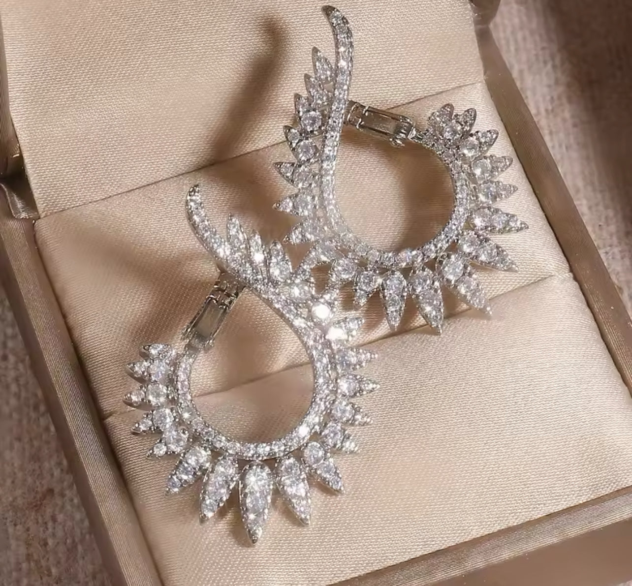 Marquise Diamond-Embellished Hoops