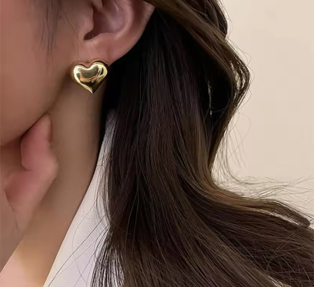 Golden Heart Studs