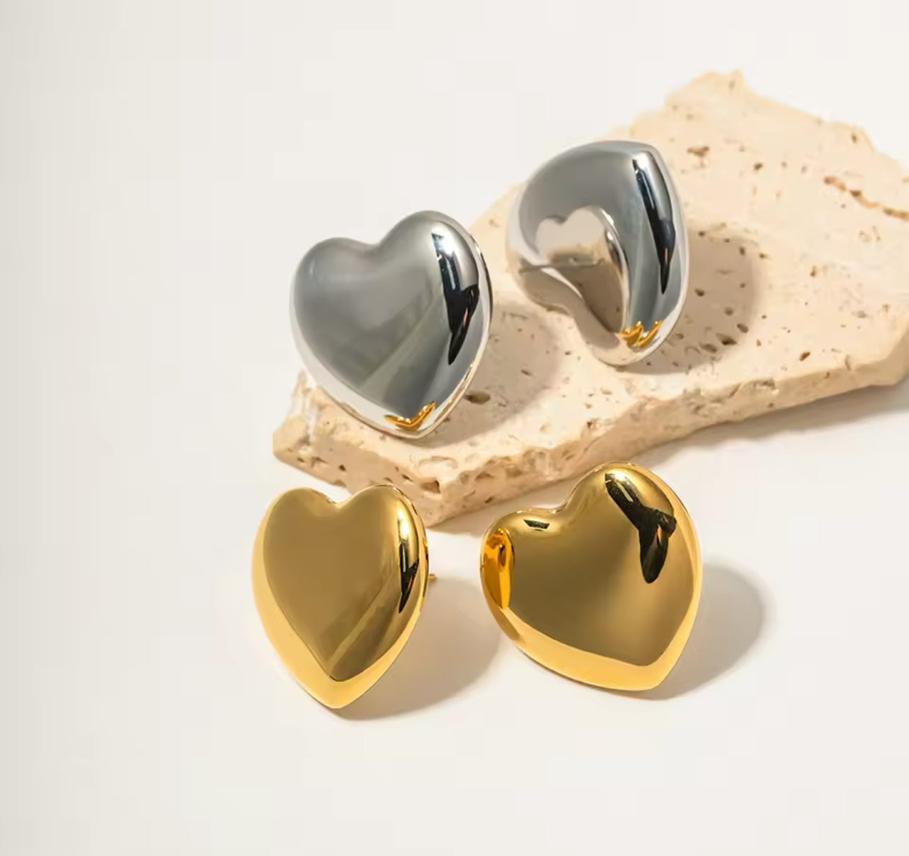 Golden Heart Studs