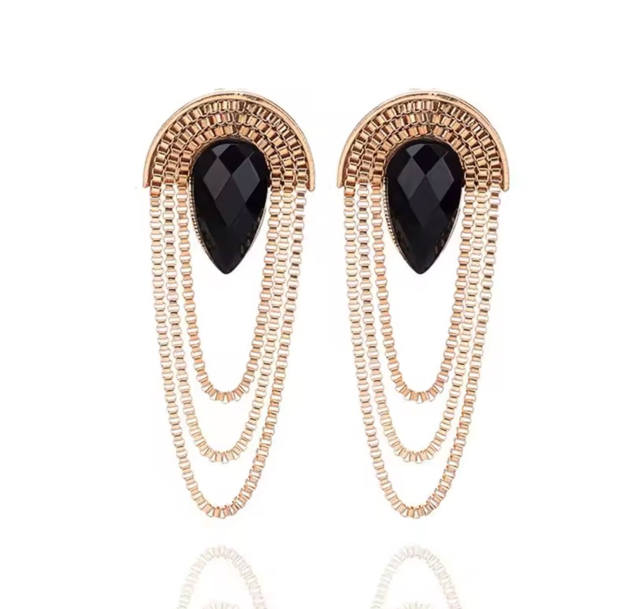 Midnight Cascade Statement Earrings