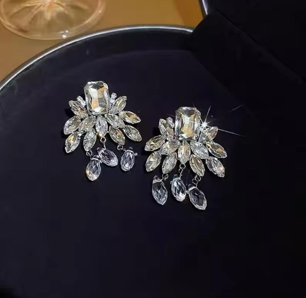 Crystal Radiance Drop Earrings
