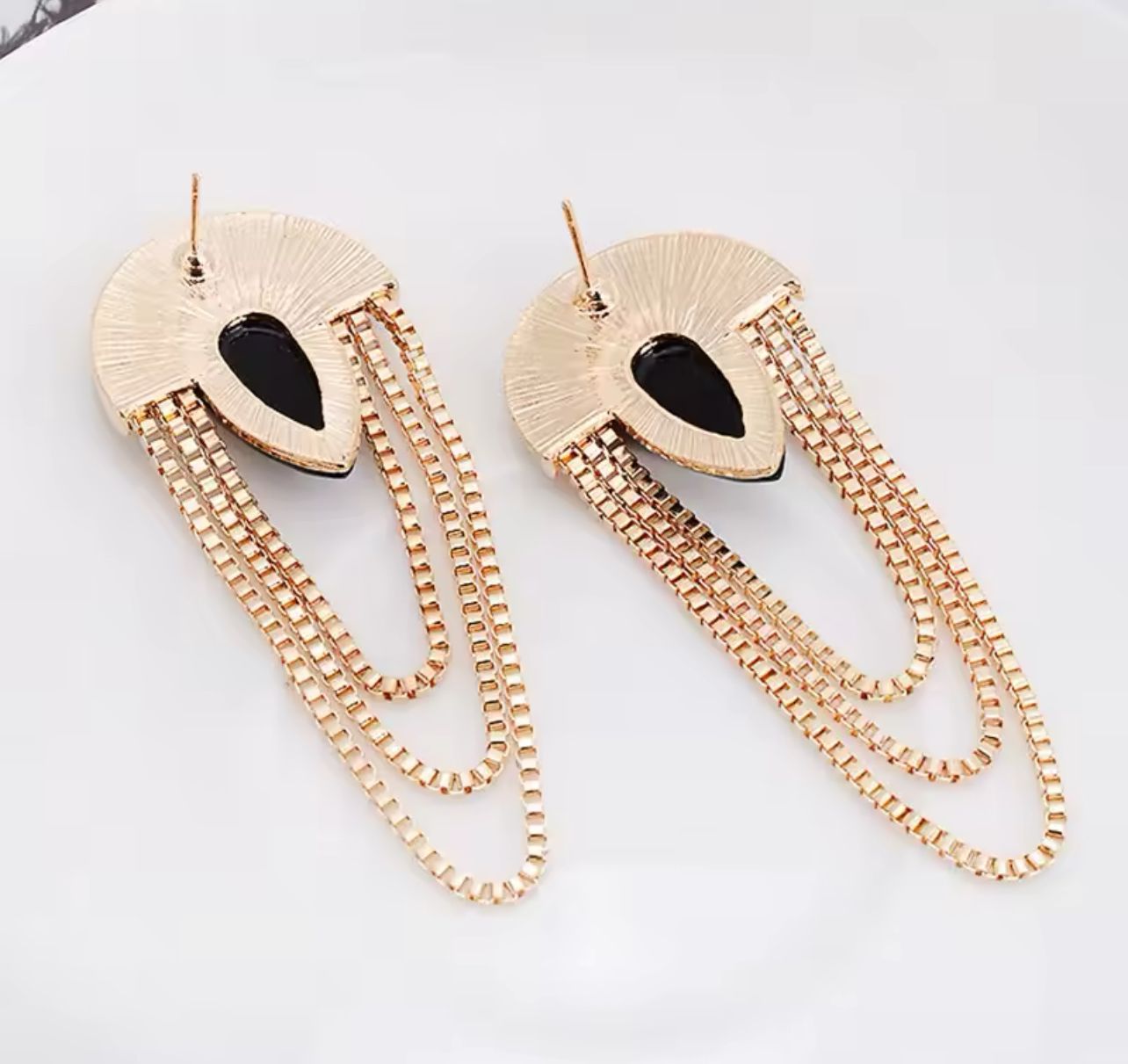 Midnight Cascade Statement Earrings