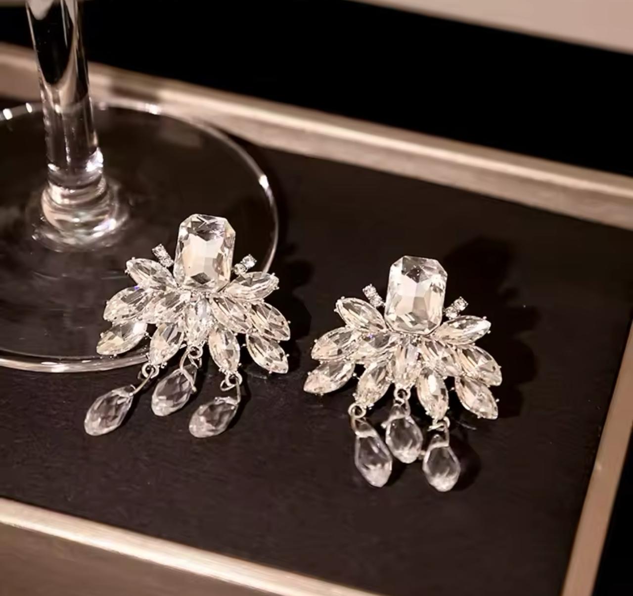 Crystal Radiance Drop Earrings