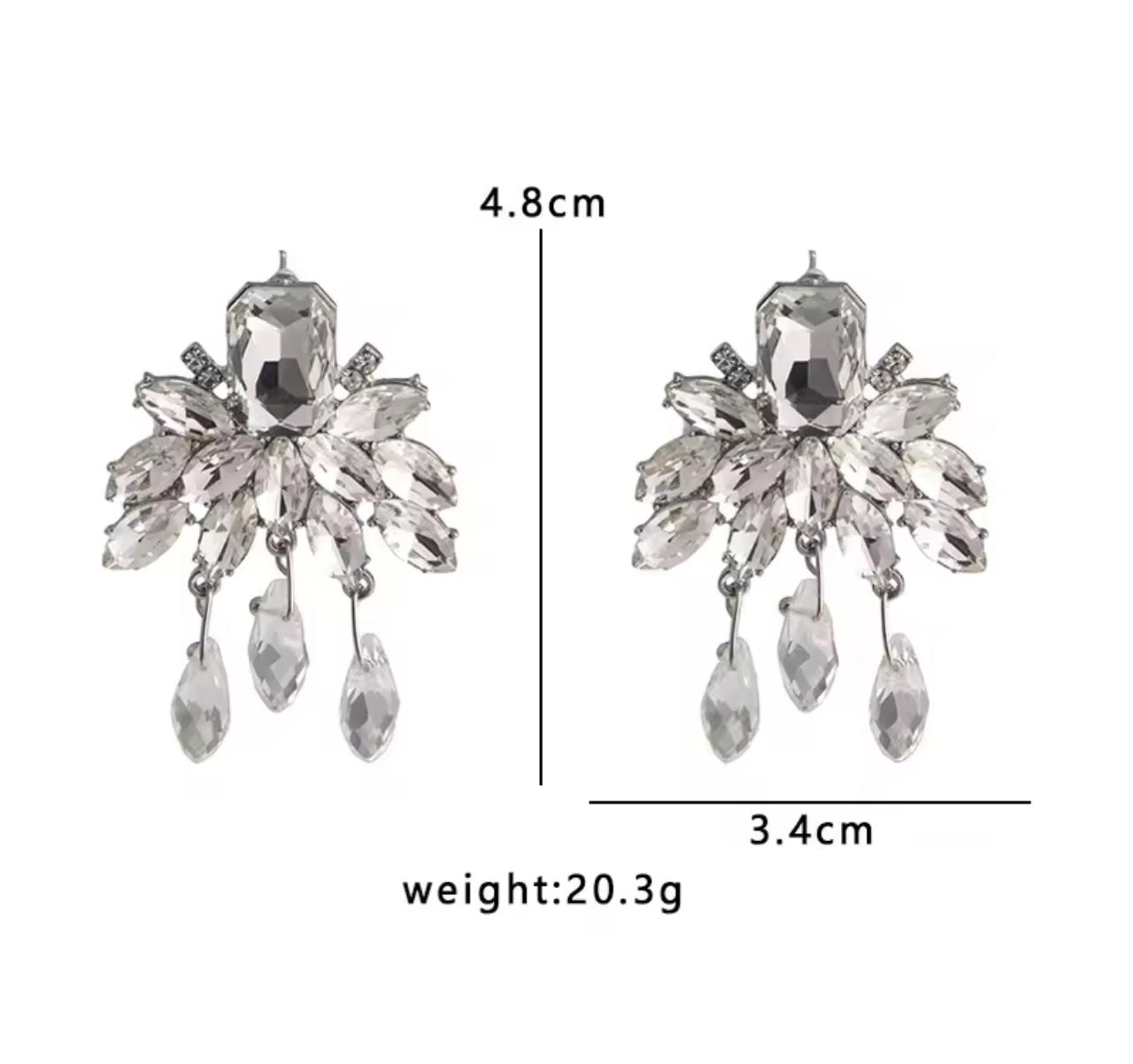 Crystal Radiance Drop Earrings