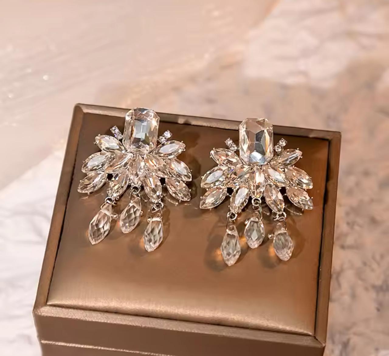 Crystal Radiance Drop Earrings